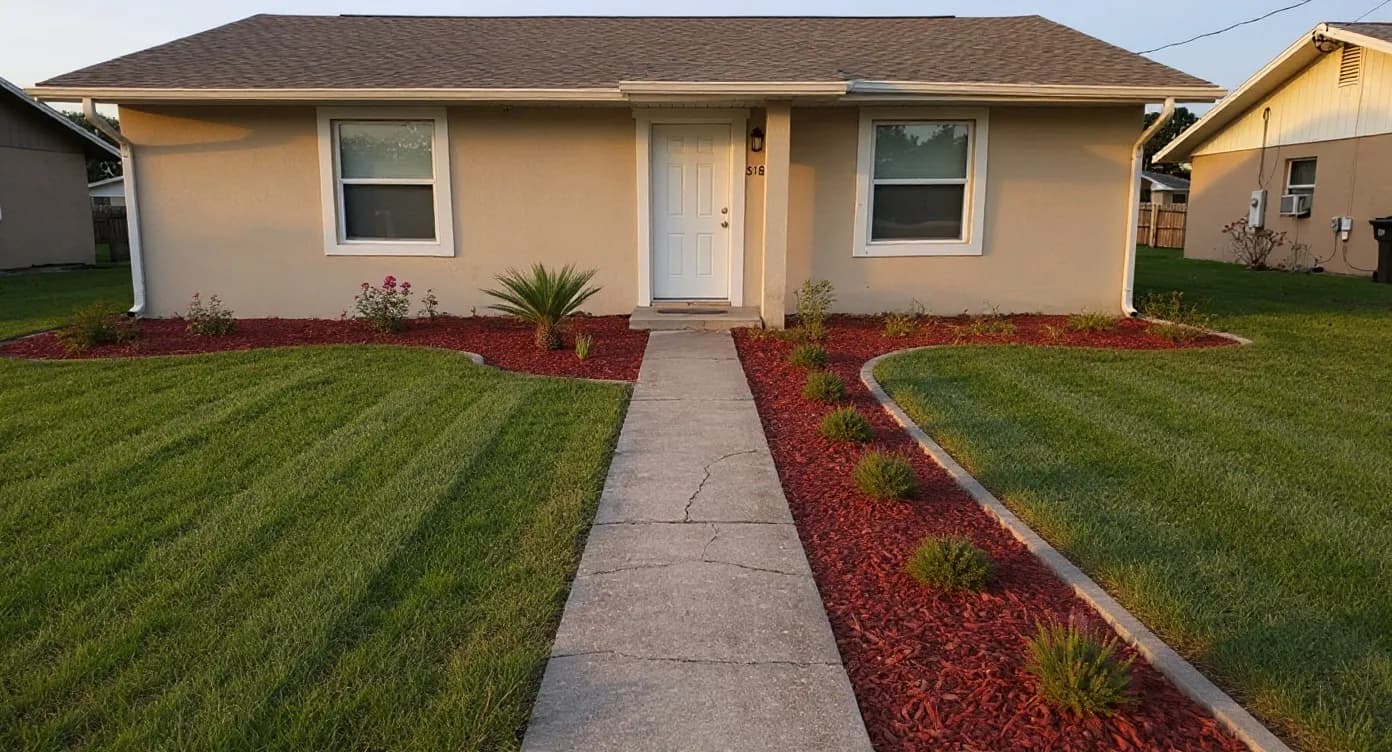 The same yard rendered with professional landscaping by Groundplan